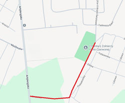 Tymczasowa organizacja ruchu na ul. Artyleryjskiej, Okopowej i Pamięci Ofiar II Wojny Światowej