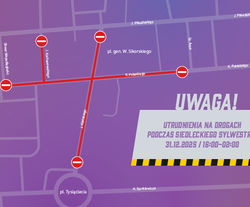 Siedlecki Sylwester - utrudnienia w ruchu