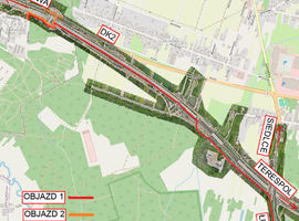 Zamknięty  dojazd do ul. Jagodowej od strony ul. Domanickiej