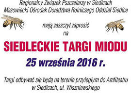 W niedzielę targi miodu