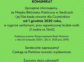 Biblioteka otwarta dla czytelników