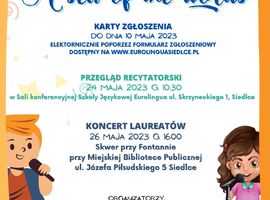 Miejski Przegląd Recytatorski z języka angielskiego dla 5- i 6-latków „A sea of the words"