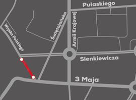 Informacja o utrudnieniach w ruchu na ul. Wojska Polskiego