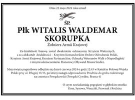 Informacja o pogrzebie Honorowego Obywatela Miasta Siedlce