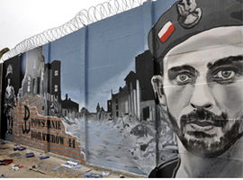 Powstańczy mural w ZK