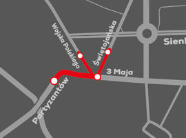 Skrzyżowanie ulic 3-Maja, Świętojańskiej oraz Wojska Polskiego ponownie zamknięte