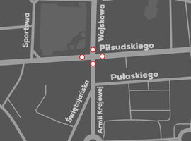 Zamknięcie skrzyżowania ulic Piłsudskiego, Wojskowej, Armii Krajowej