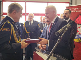 Uroczyste pożegnanie komendanta st. brygadiera Andrzej Celińskiego